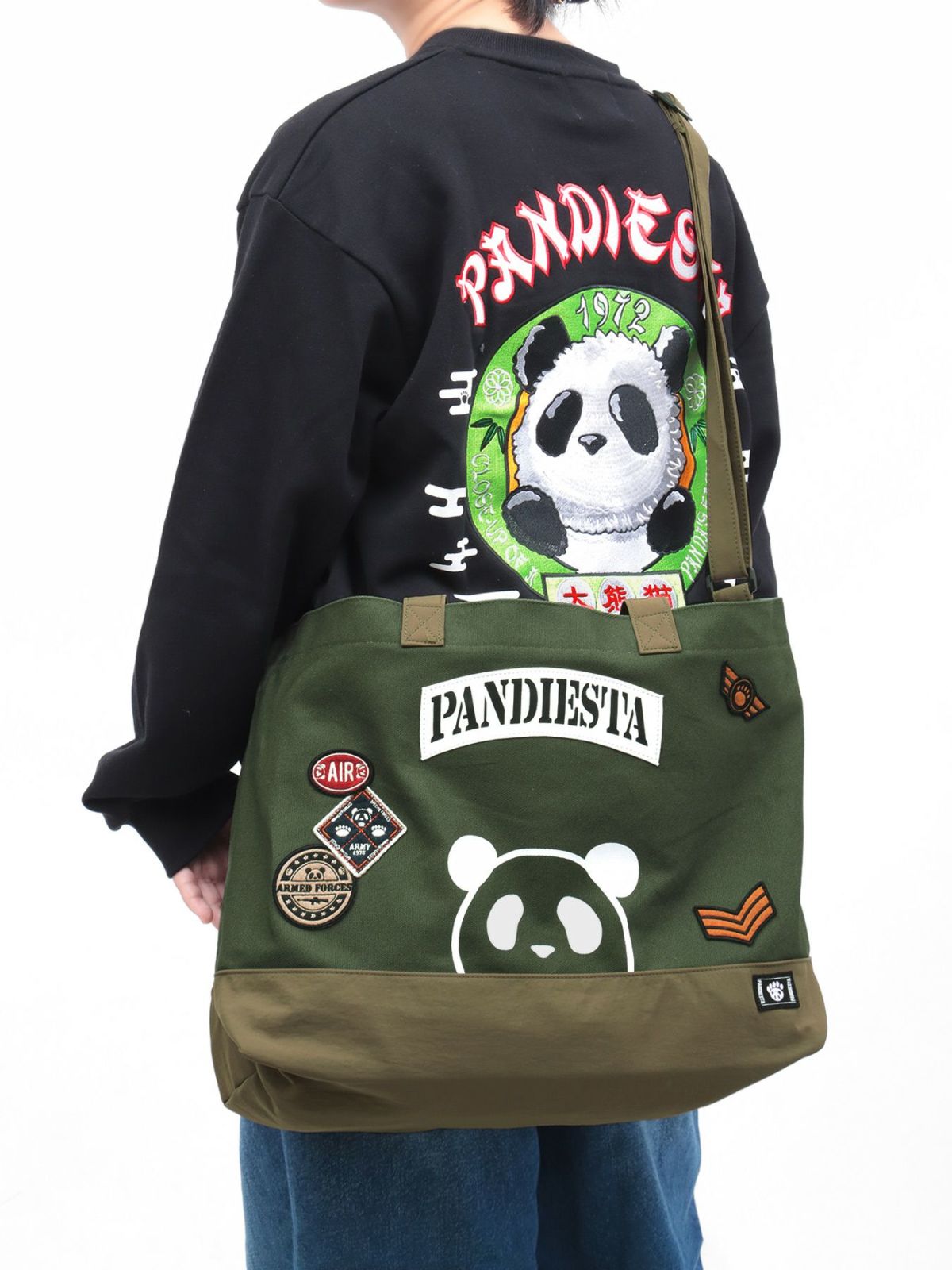 【PANDIESTA JAPAN】ナイロン切替2WAYショルダートートバッグ