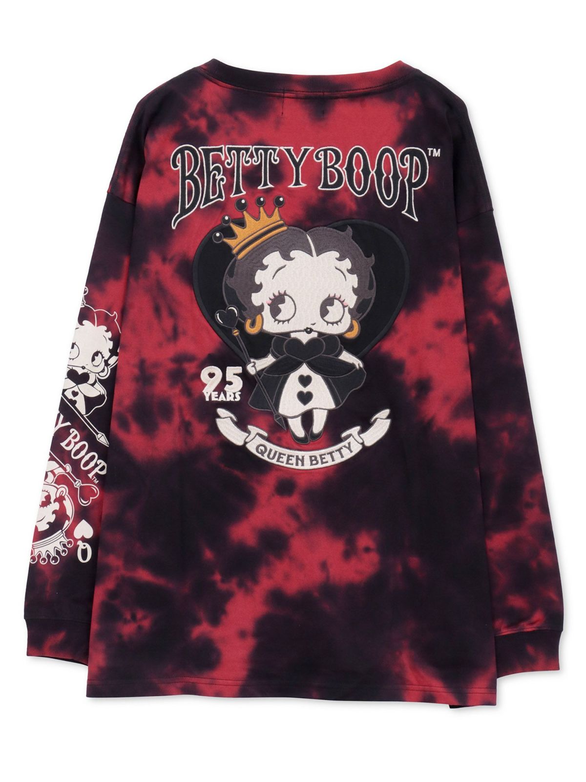 【BETTY BOOP】“ハートのクイーンベティ”刺繍入りロンT〔別注〕
