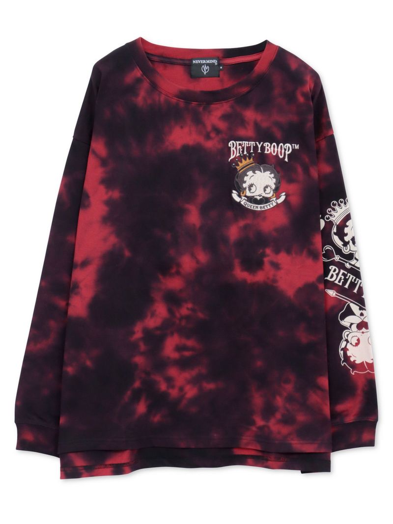 【BETTY BOOP】“ハートのクイーンベティ”刺繍入りロンT〔別注〕