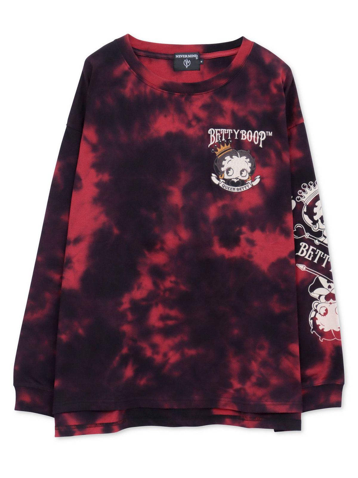 【BETTY BOOP】“ハートのクイーンベティ”刺繍入りロンT〔別注〕