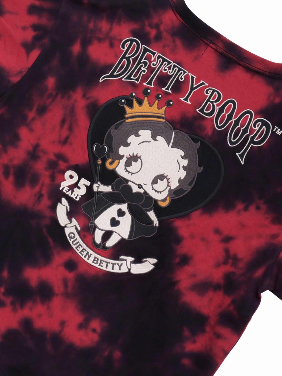 【BETTY BOOP】“ハートのクイーンベティ”刺繍入りロンT〔別注〕