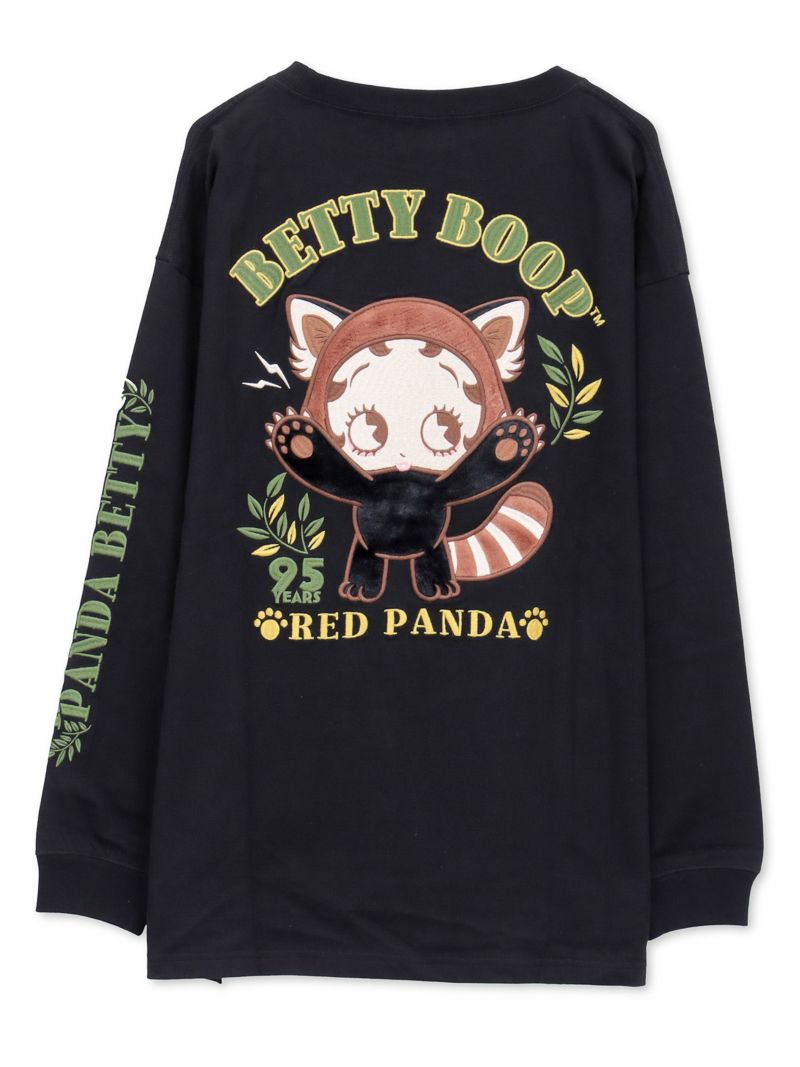 【BETTY BOOP】“レッサーパンダベティ”総刺繍ロンT〔別注〕