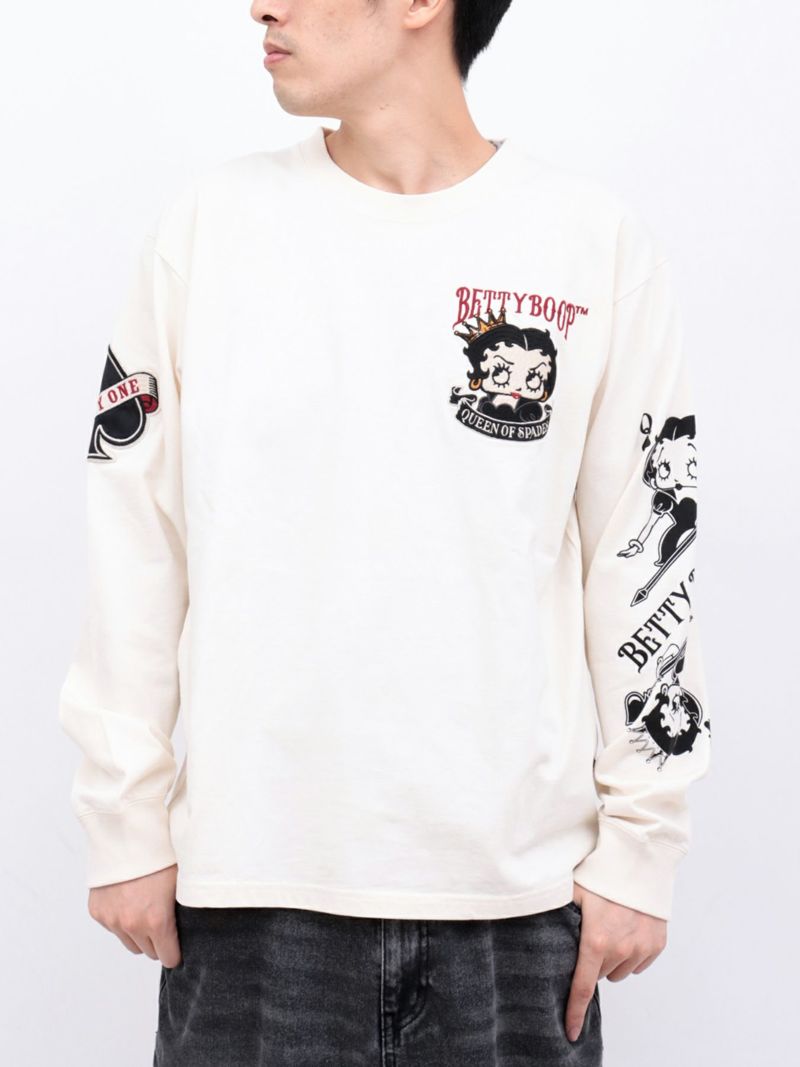 【BETTY BOOP】“スペードベティ”刺繍入りロンT