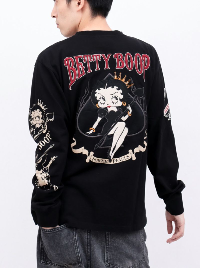 【BETTY BOOP】“スペードベティ”刺繍入りロンT