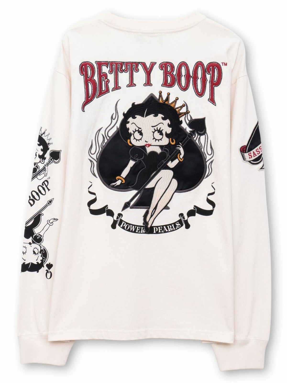 【BETTY BOOP】“スペードベティ”刺繍入りロンT