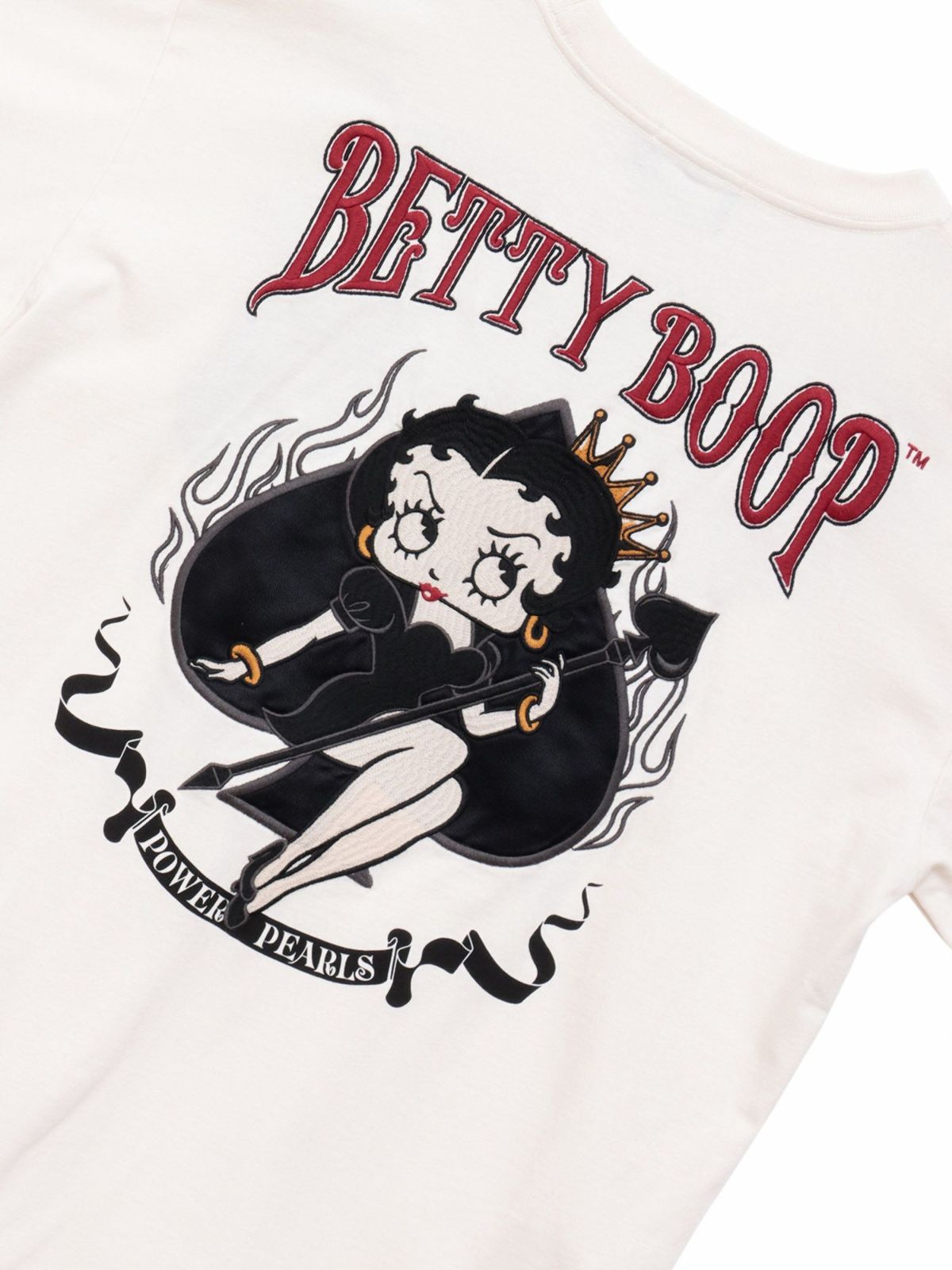 【BETTY BOOP】“スペードベティ”刺繍入りロンT