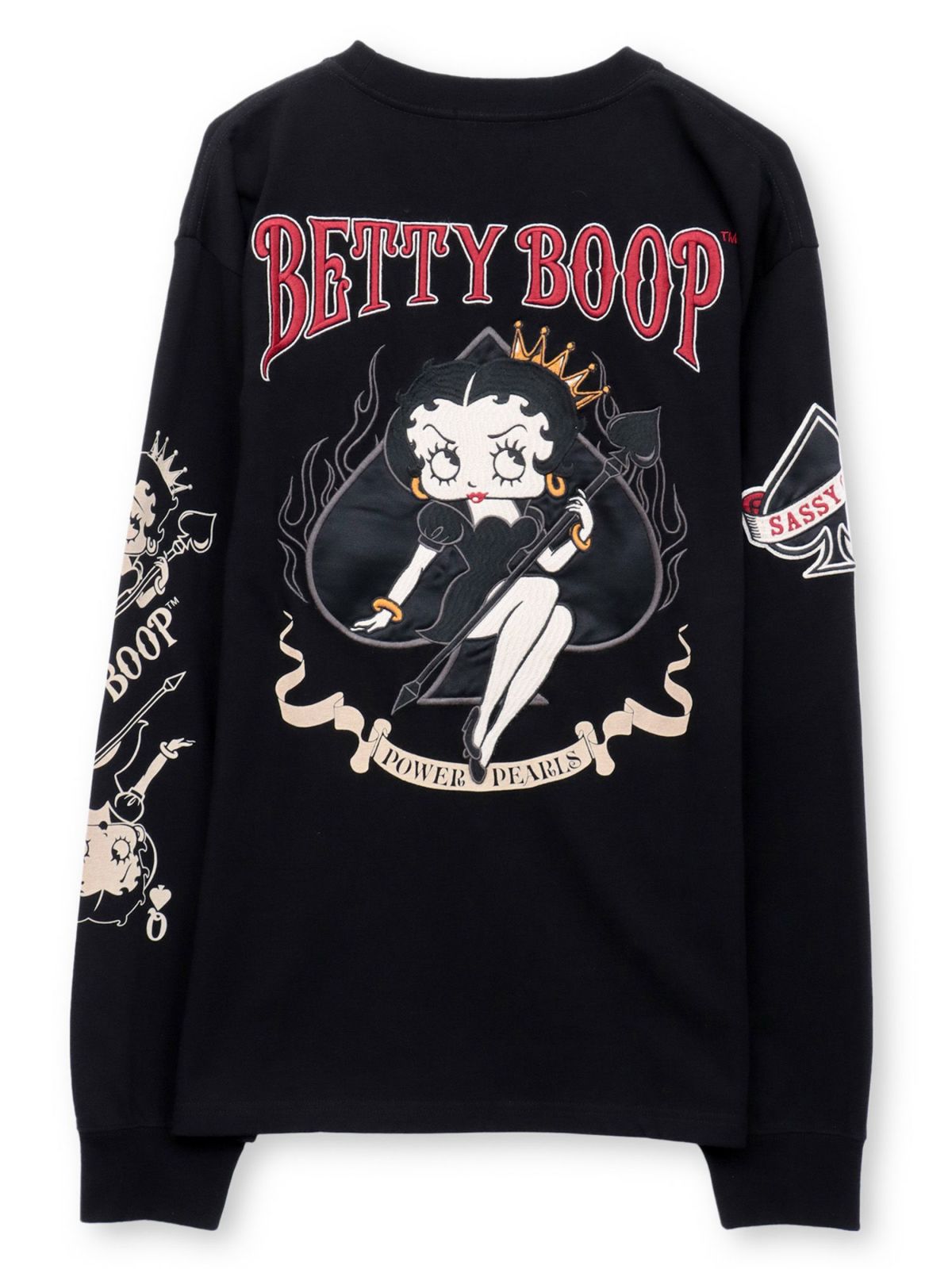 【BETTY BOOP】“スペードベティ”刺繍入りロンT