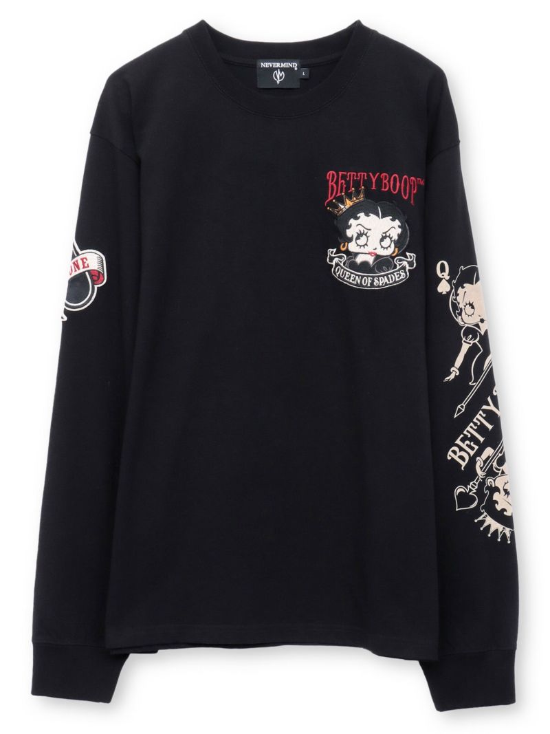 【BETTY BOOP】“スペードベティ”刺繍入りロンT