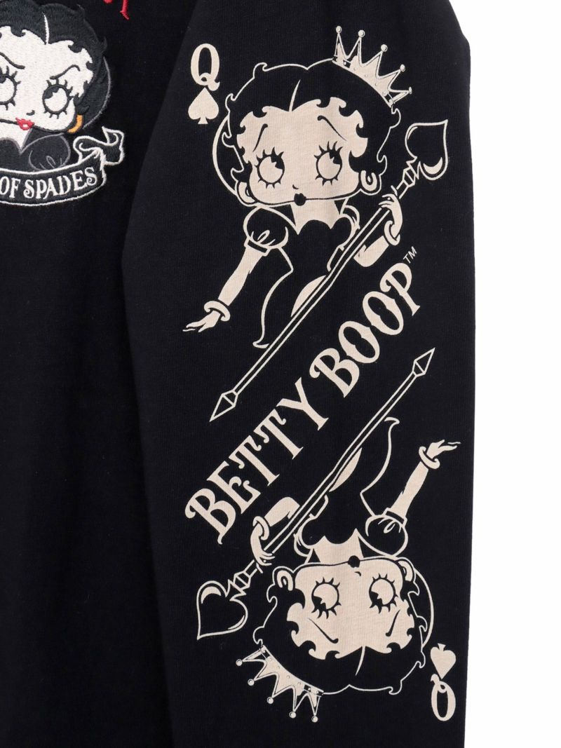 【BETTY BOOP】“スペードベティ”刺繍入りロンT