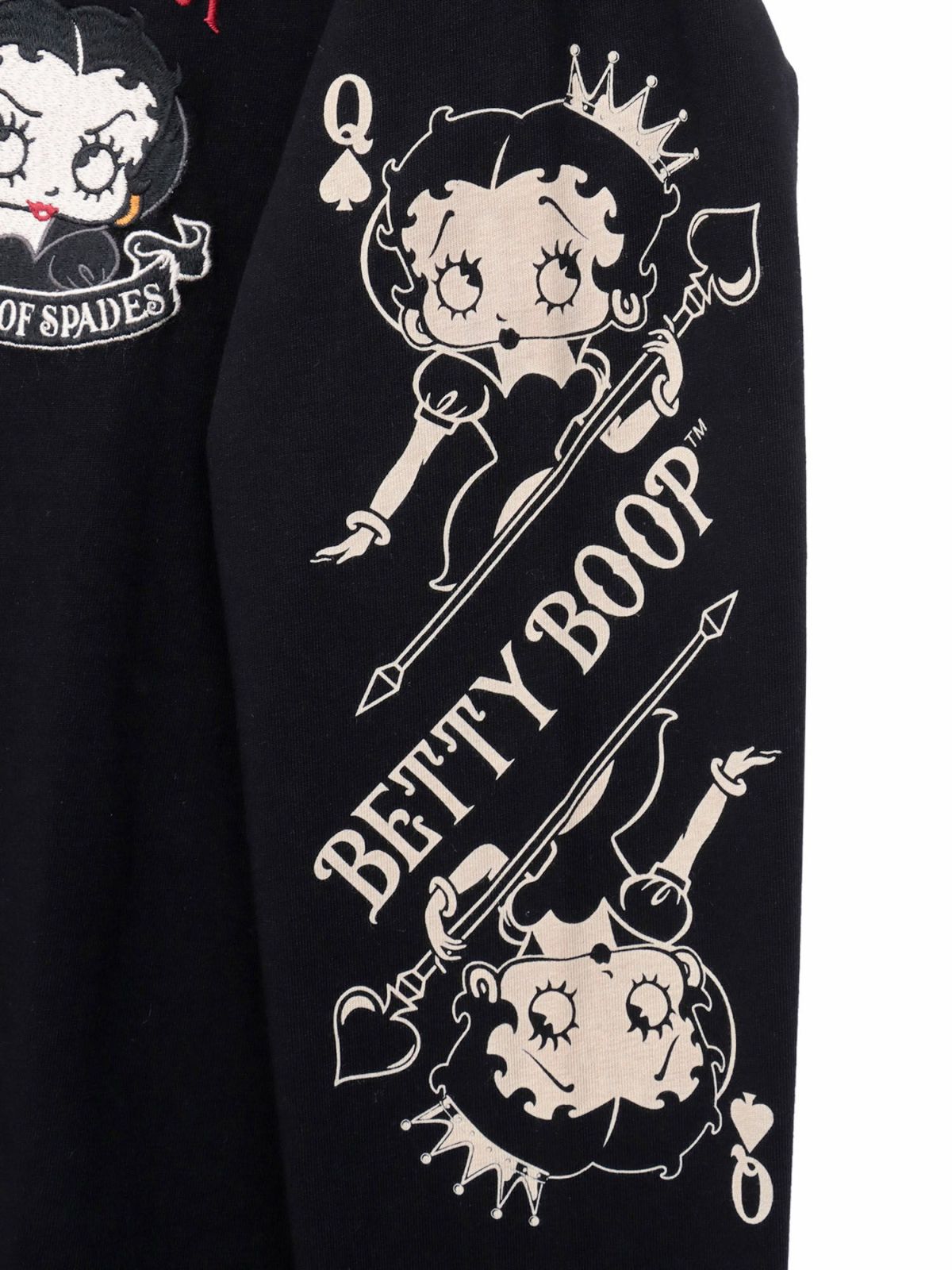 【BETTY BOOP】“スペードベティ”刺繍入りロンT