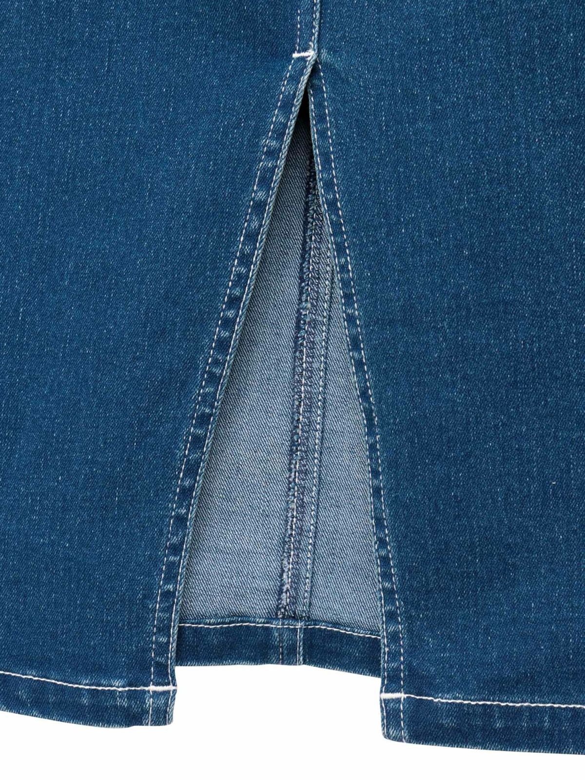 【BETTY BOOP】“カクテルベティ”総刺繍ストレッチデニム ロングスカート