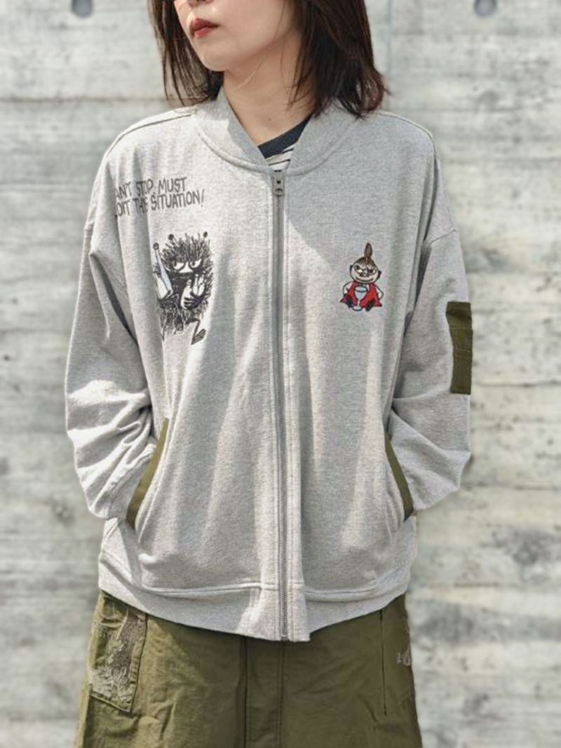 【JUICY×MOOMIN】スウェット素材 総刺繍MA-1ジャケット〔Lady's〕〔別注〕