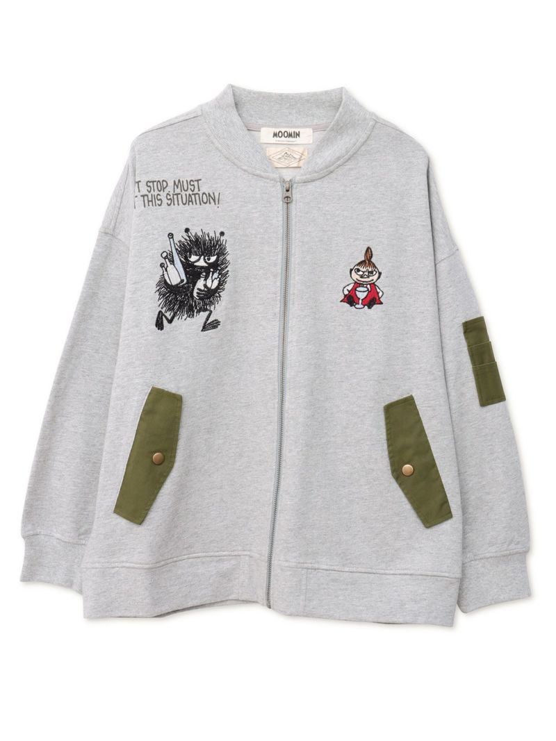 【JUICY×MOOMIN】スウェット素材 総刺繍MA-1ジャケット〔Lady's〕〔別注〕