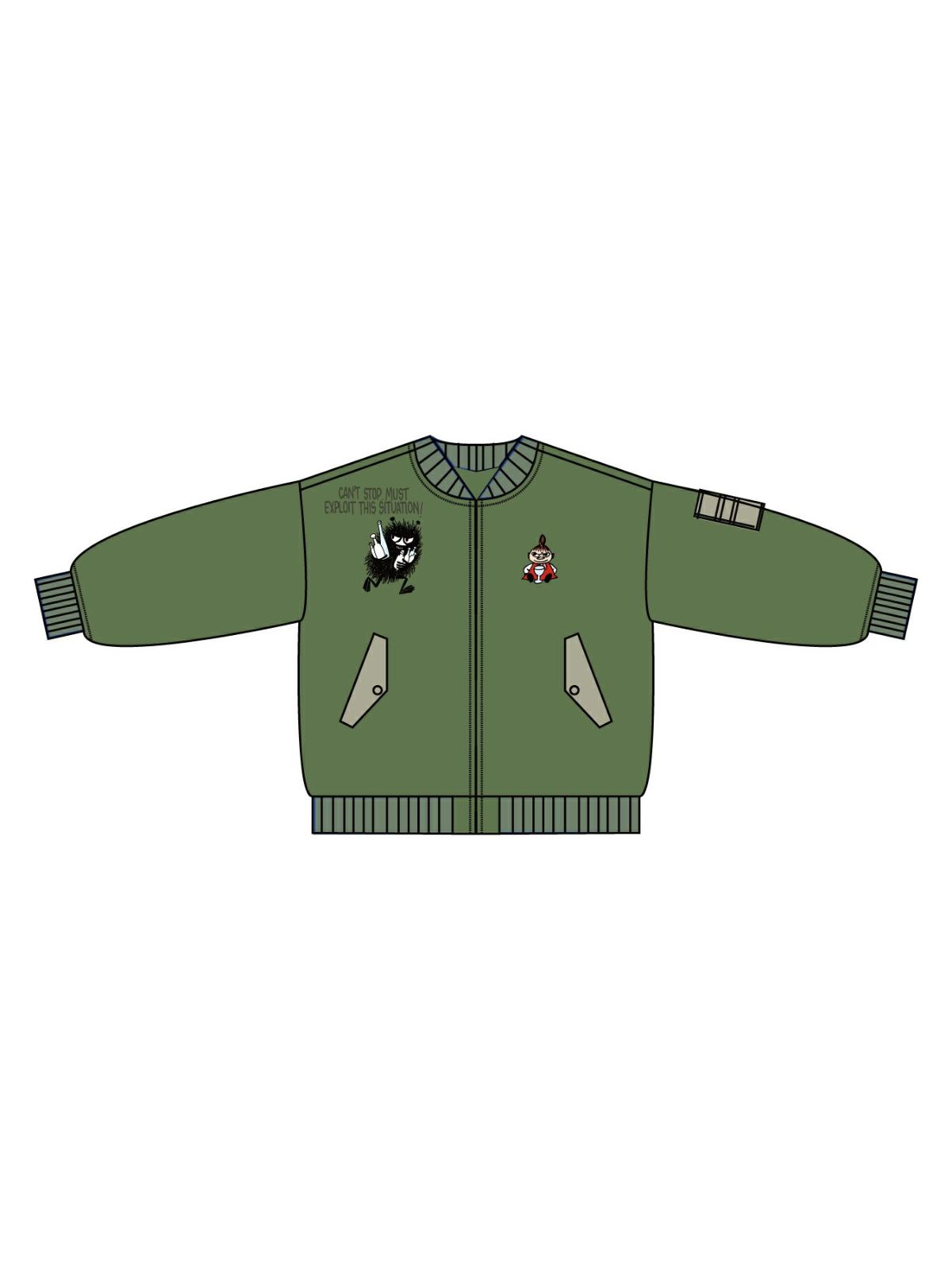 【JUICY×MOOMIN】スウェット素材 総刺繍MA-1ジャケット〔Lady's〕〔別注〕