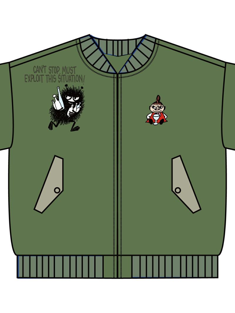 【JUICY×MOOMIN】スウェット素材 総刺繍MA-1ジャケット〔Lady's〕〔別注〕