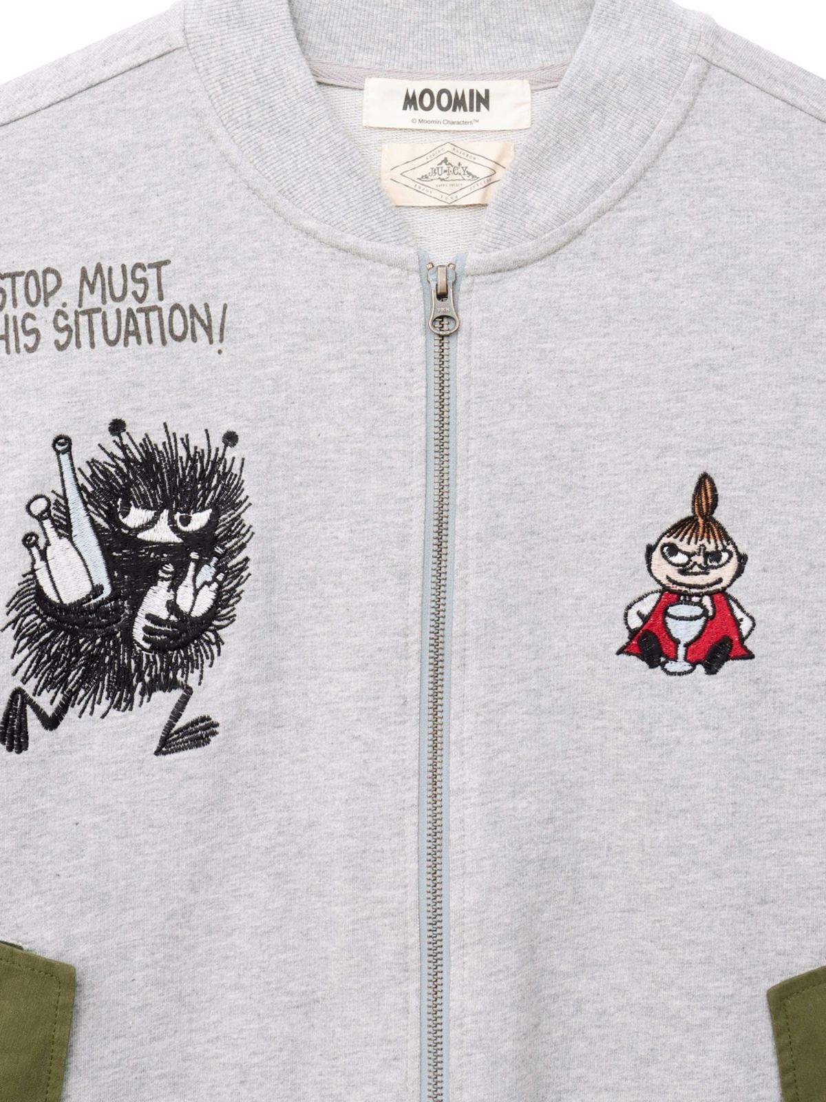 【JUICY×MOOMIN】スウェット素材 総刺繍MA-1ジャケット〔Lady's〕〔別注〕