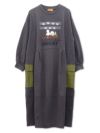 【JUICY×PEANUTS】“VINTAGE SNOOPY”異素材切替 総刺繍バルーンワンピース〔Lady's〕〔別注〕