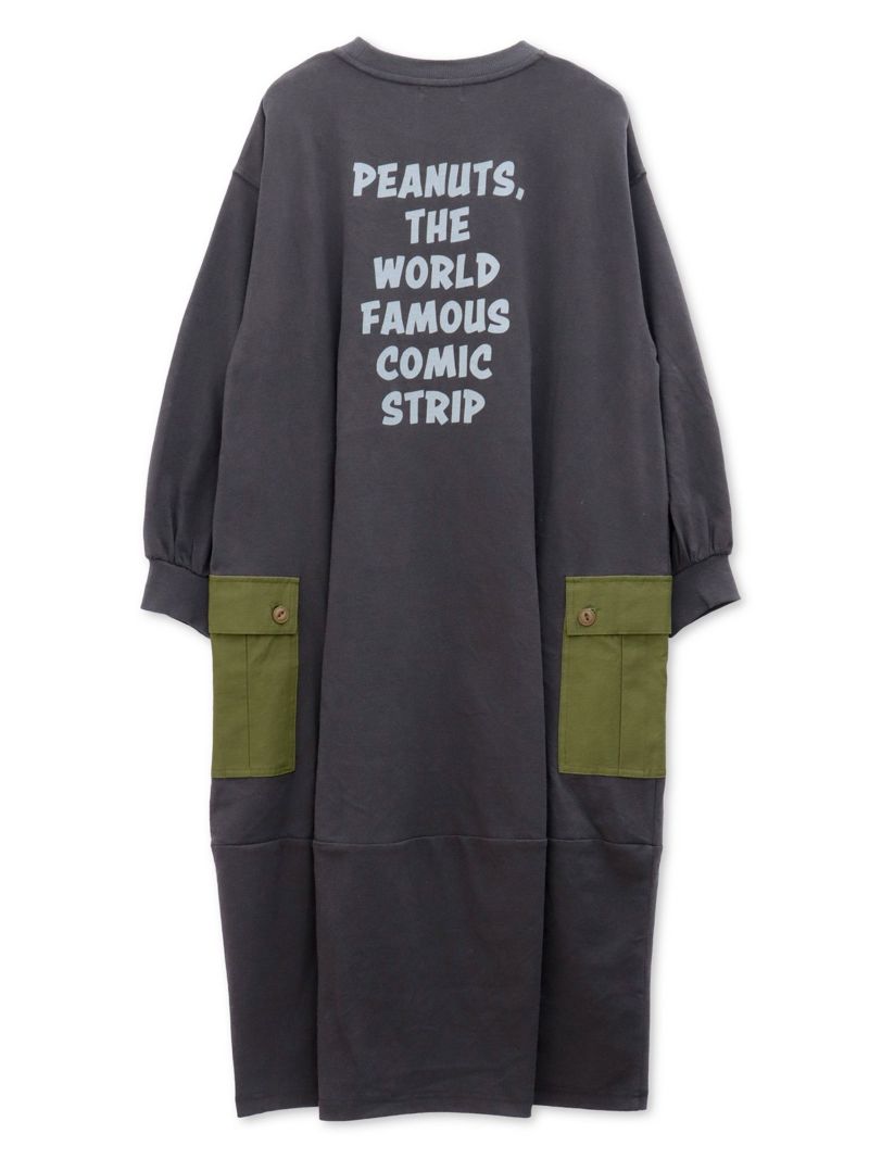 【JUICY×PEANUTS】“VINTAGE SNOOPY”異素材切替 総刺繍バルーンワンピース〔Lady's〕〔別注〕