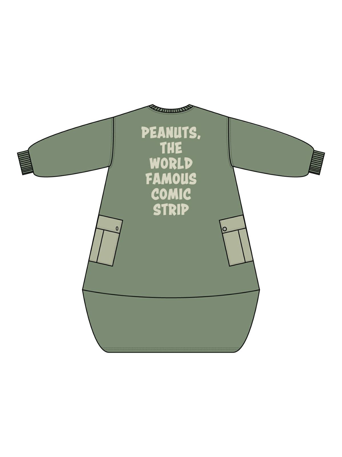 【JUICY×PEANUTS】“VINTAGE SNOOPY”異素材切替 総刺繍バルーンワンピース〔Lady's〕〔別注〕