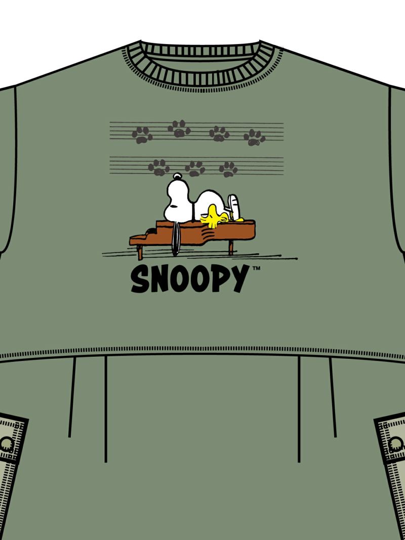 【JUICY×PEANUTS】“VINTAGE SNOOPY”異素材切替 総刺繍バルーンワンピース〔Lady's〕〔別注〕