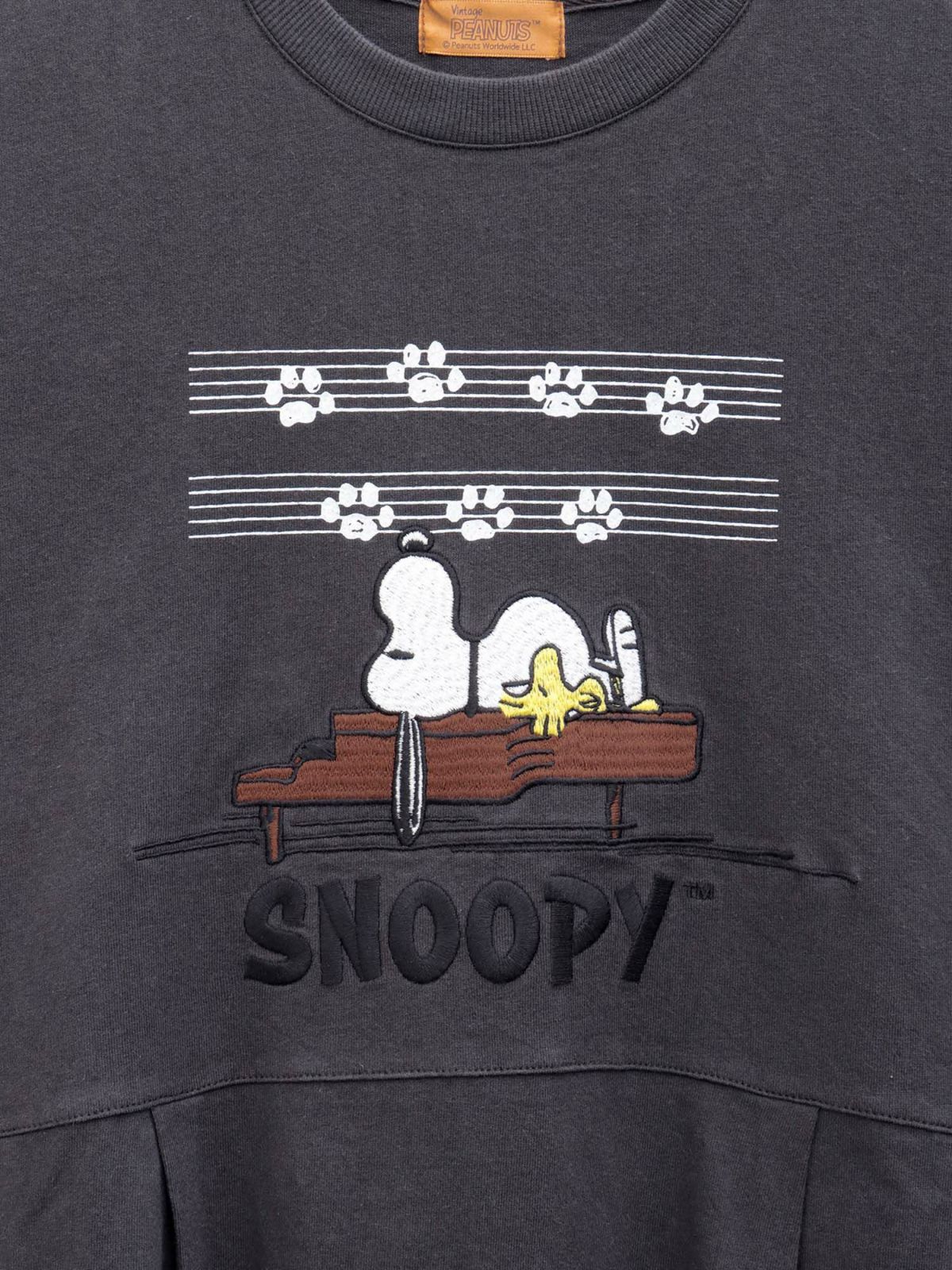 【JUICY×PEANUTS】“VINTAGE SNOOPY”異素材切替 総刺繍バルーンワンピース〔Lady's〕〔別注〕