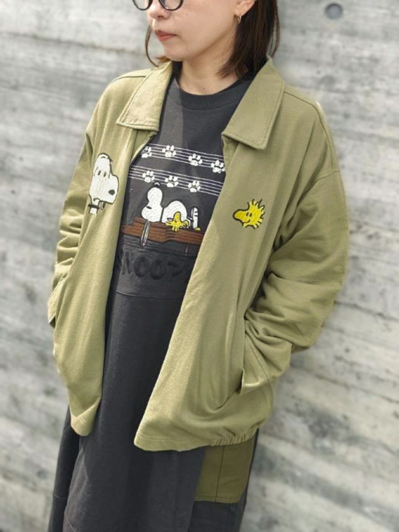 【JUICY×PEANUTS】“VINTAGE SNOOPY”スウェット素材ベトジャン〔Lady's〕〔別注〕