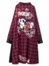 【PANDIESTA JAPAN】“自撮りパンダ”チェック切替ロングシャツコート〔別注〕