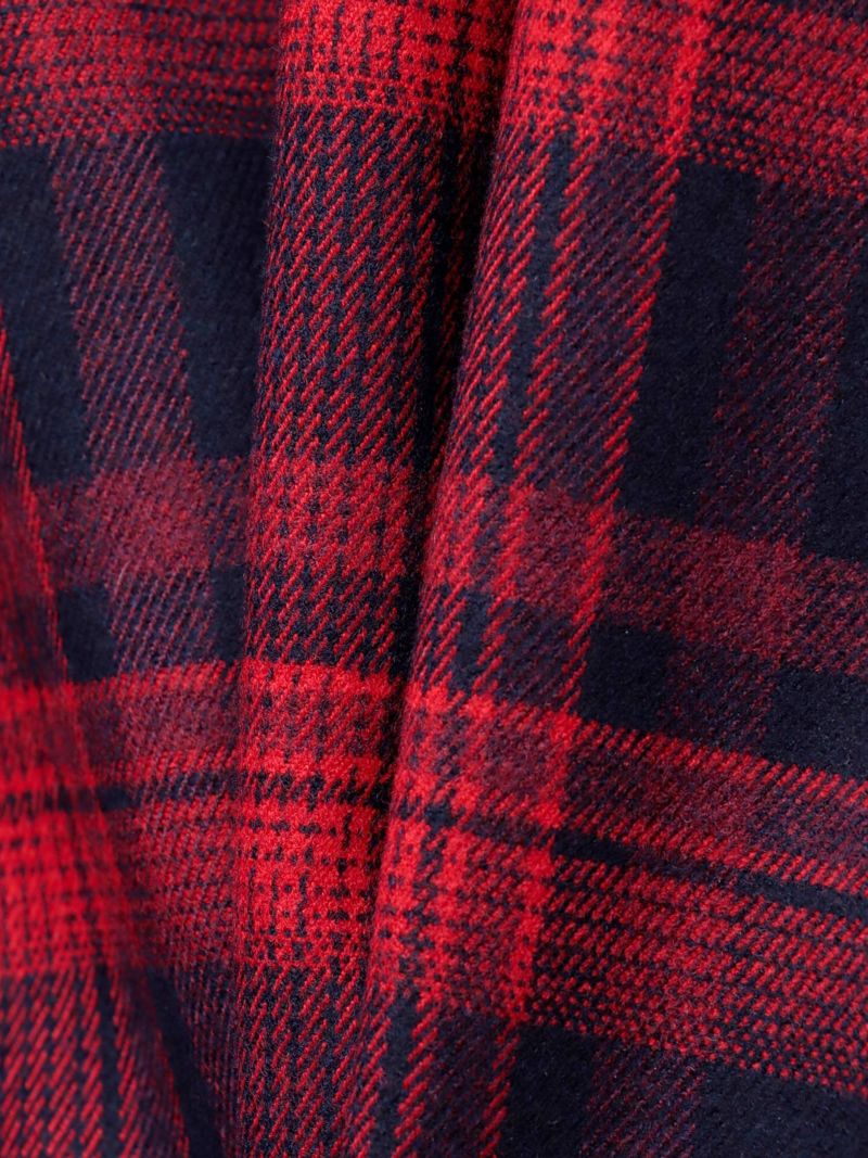 【PANDIESTA JAPAN】“自撮りパンダ”チェック切替ロングシャツコート〔別注〕