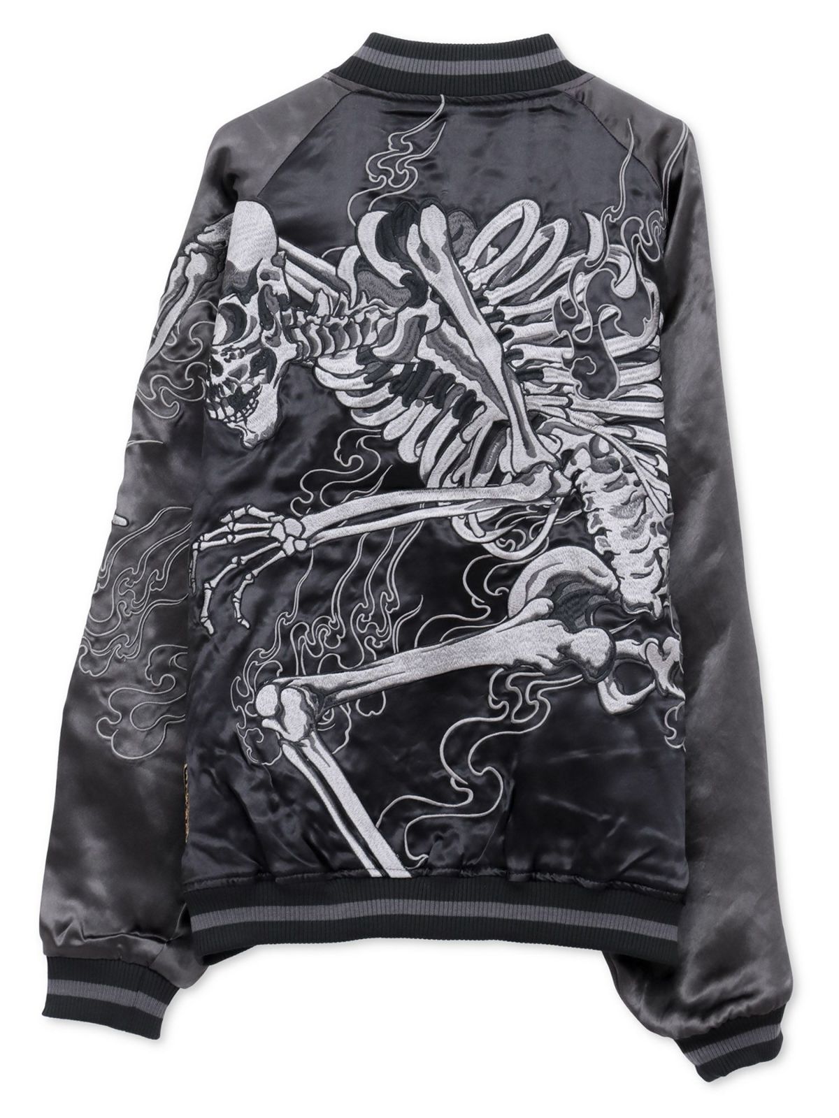 【絡繰魂・粋】“がしゃどくろ支配”総刺繍リバーシブルスカジャン