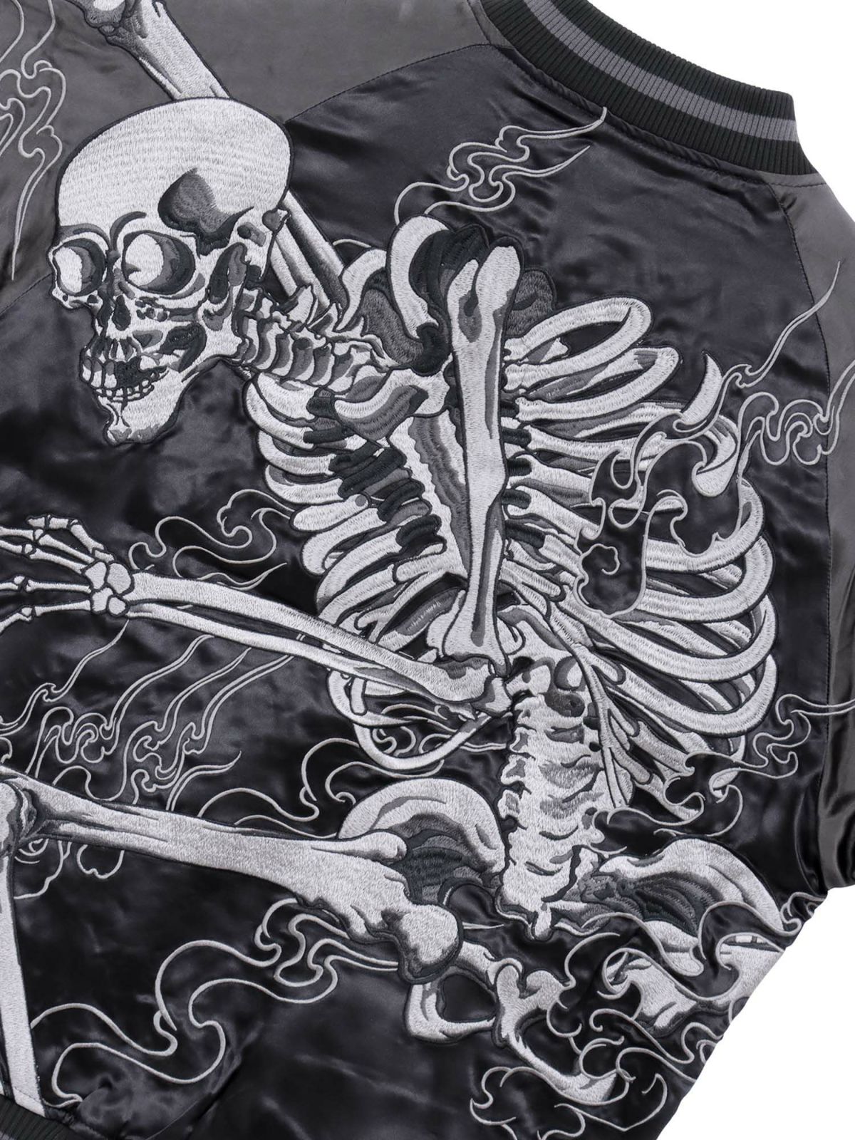 【絡繰魂・粋】“がしゃどくろ支配”総刺繍リバーシブルスカジャン