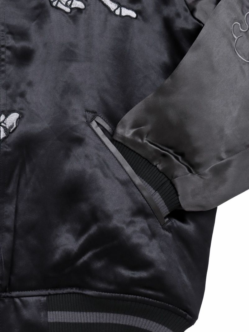 【絡繰魂・粋】“がしゃどくろ支配”総刺繍リバーシブルスカジャン