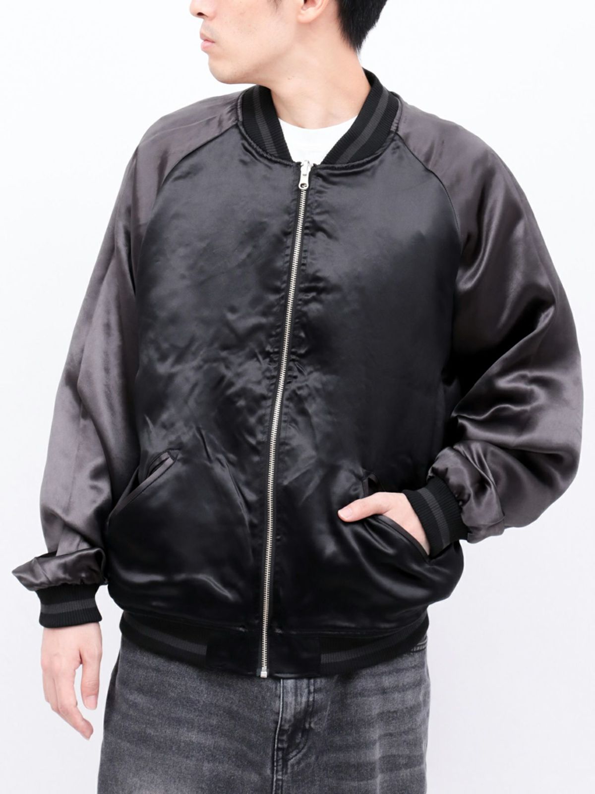 【絡繰魂・漆】“漆の獅子”総刺繍リバーシブルスカジャン