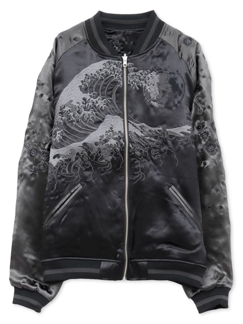 【絡繰魂・漆】“漆の獅子”総刺繍リバーシブルスカジャン