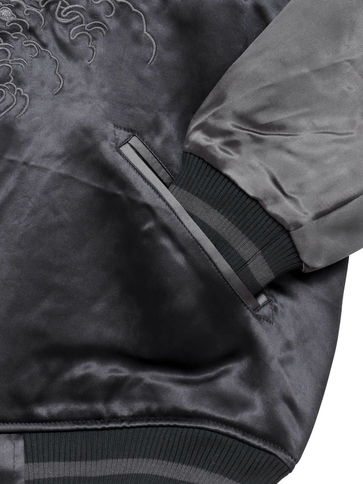 【絡繰魂・漆】“漆の獅子”総刺繍リバーシブルスカジャン