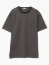 【moz】エルクワンポイント刺繍 ポケット付きリンガーTシャツ〔別注〕