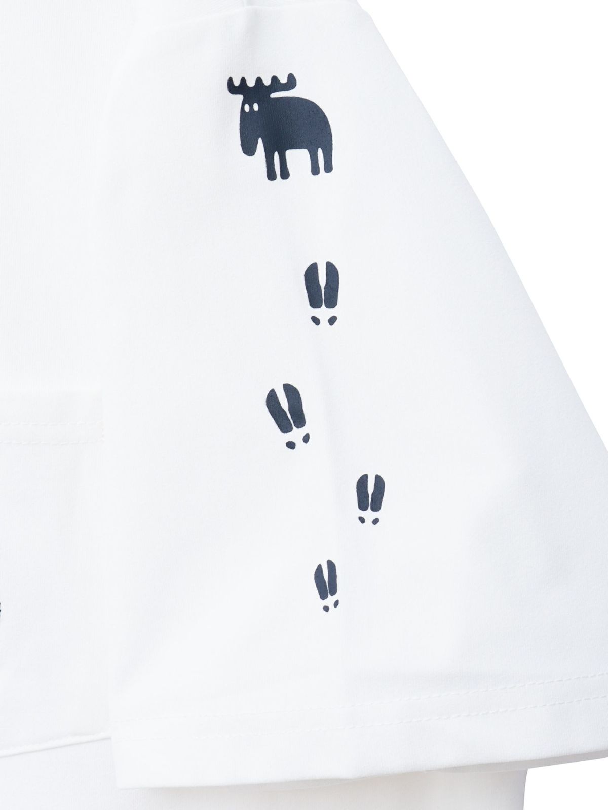 【moz】エルクワンポイント刺繍 ポケット付きリンガーTシャツ〔別注〕