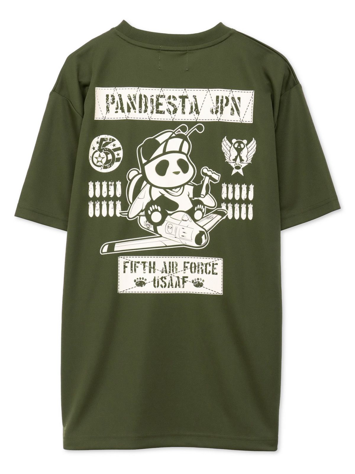 【PANDIESTA JAPAN】“AIR FORCE PANDA”DRYメッシュ素材Tシャツ