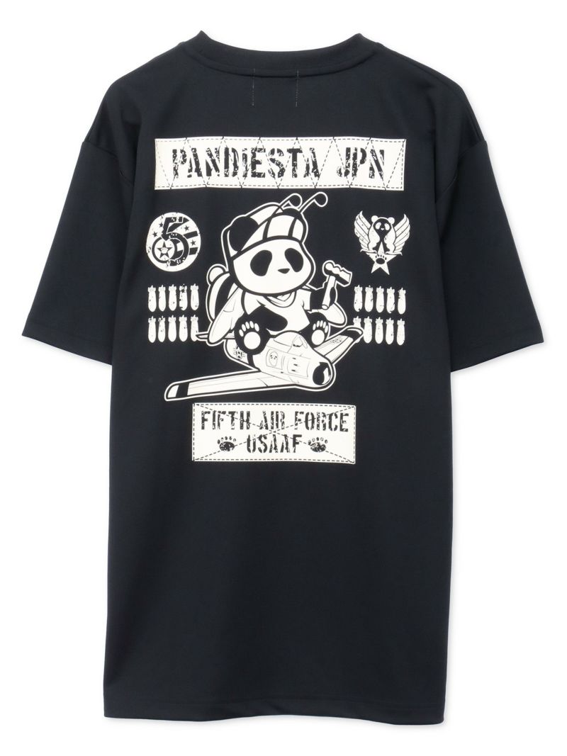 【PANDIESTA JAPAN】“AIR FORCE PANDA”DRYメッシュ素材Tシャツ
