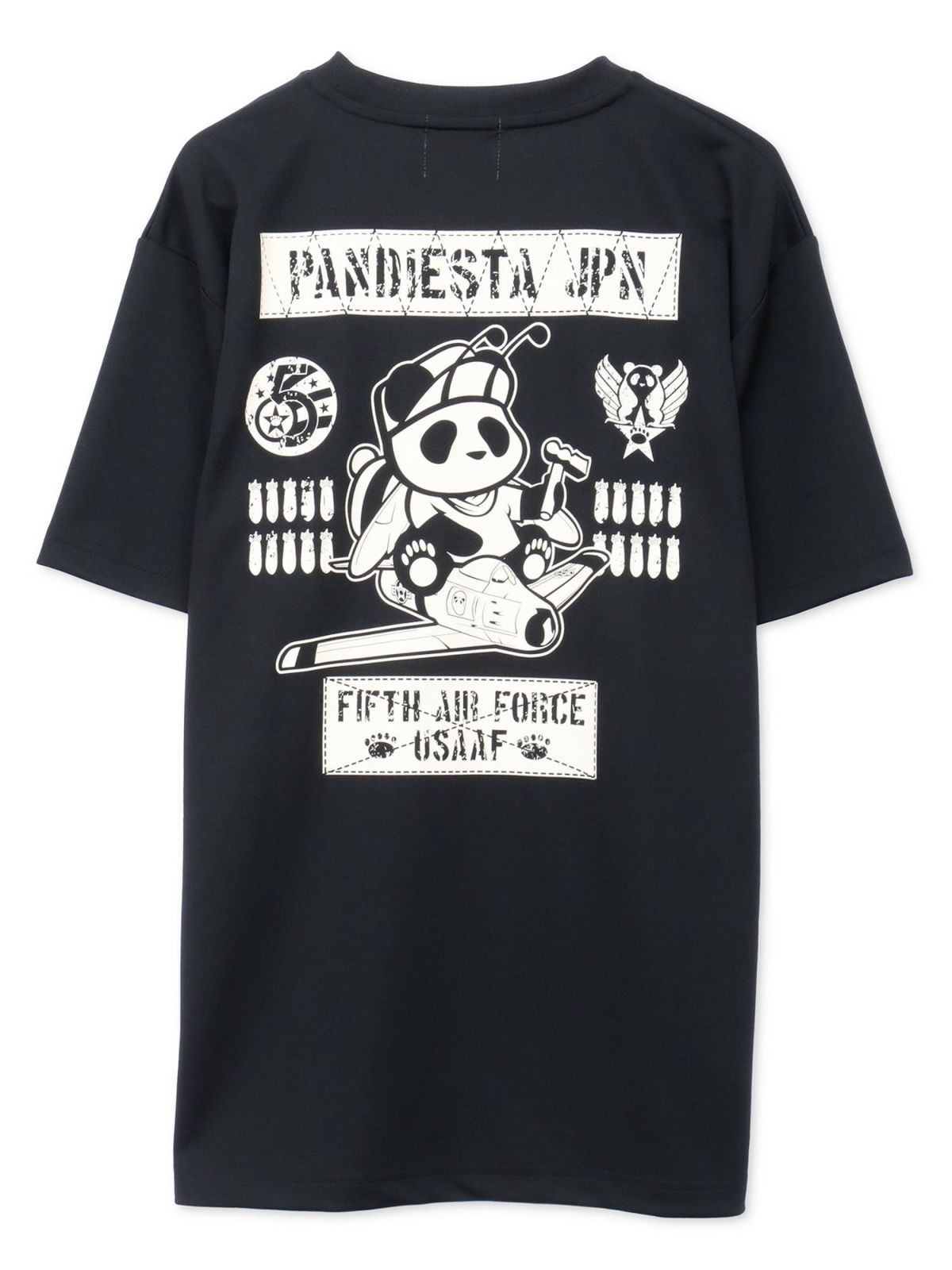 【PANDIESTA JAPAN】“AIR FORCE PANDA”DRYメッシュ素材Tシャツ