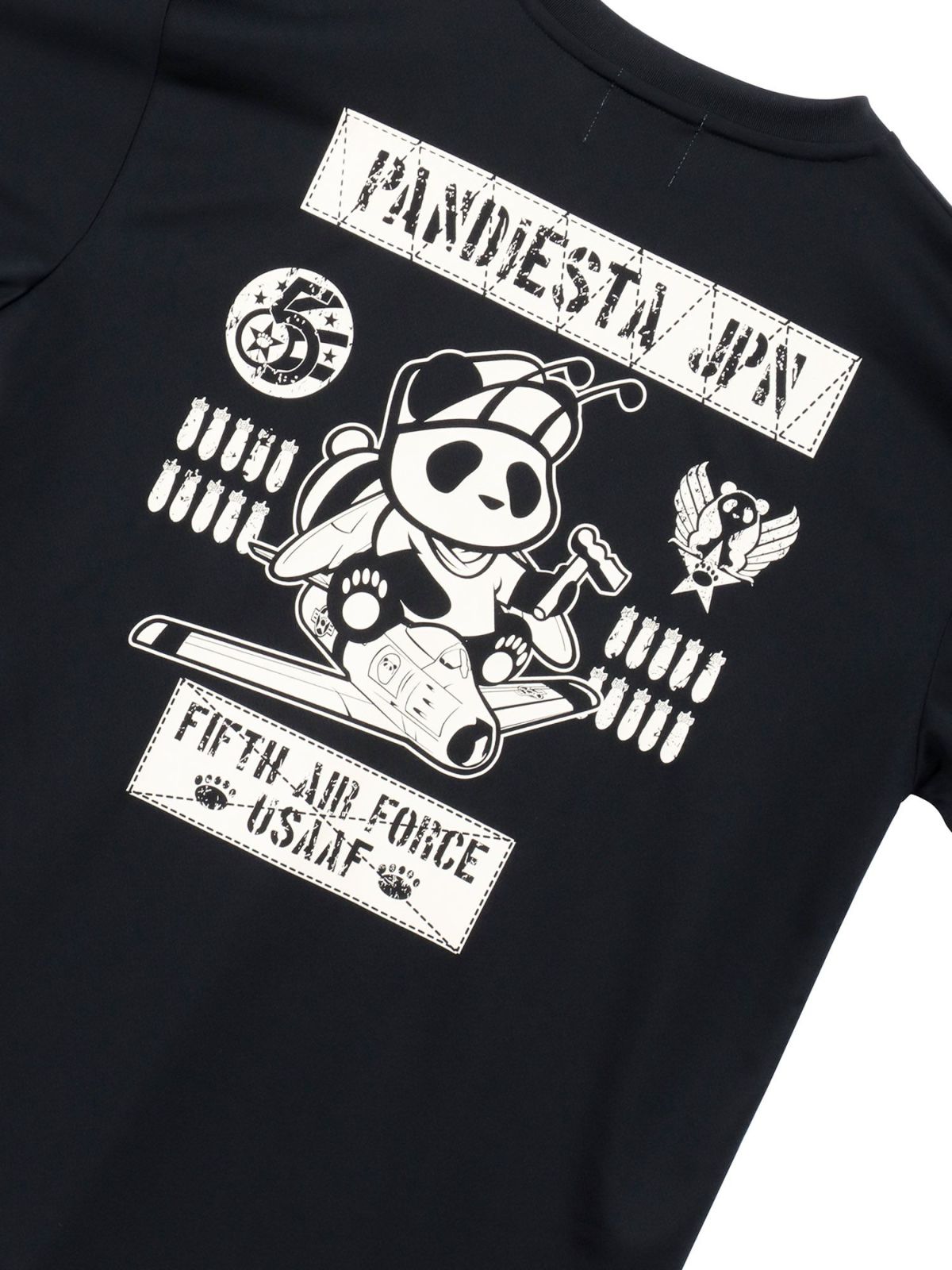 【PANDIESTA JAPAN】“AIR FORCE PANDA”DRYメッシュ素材Tシャツ