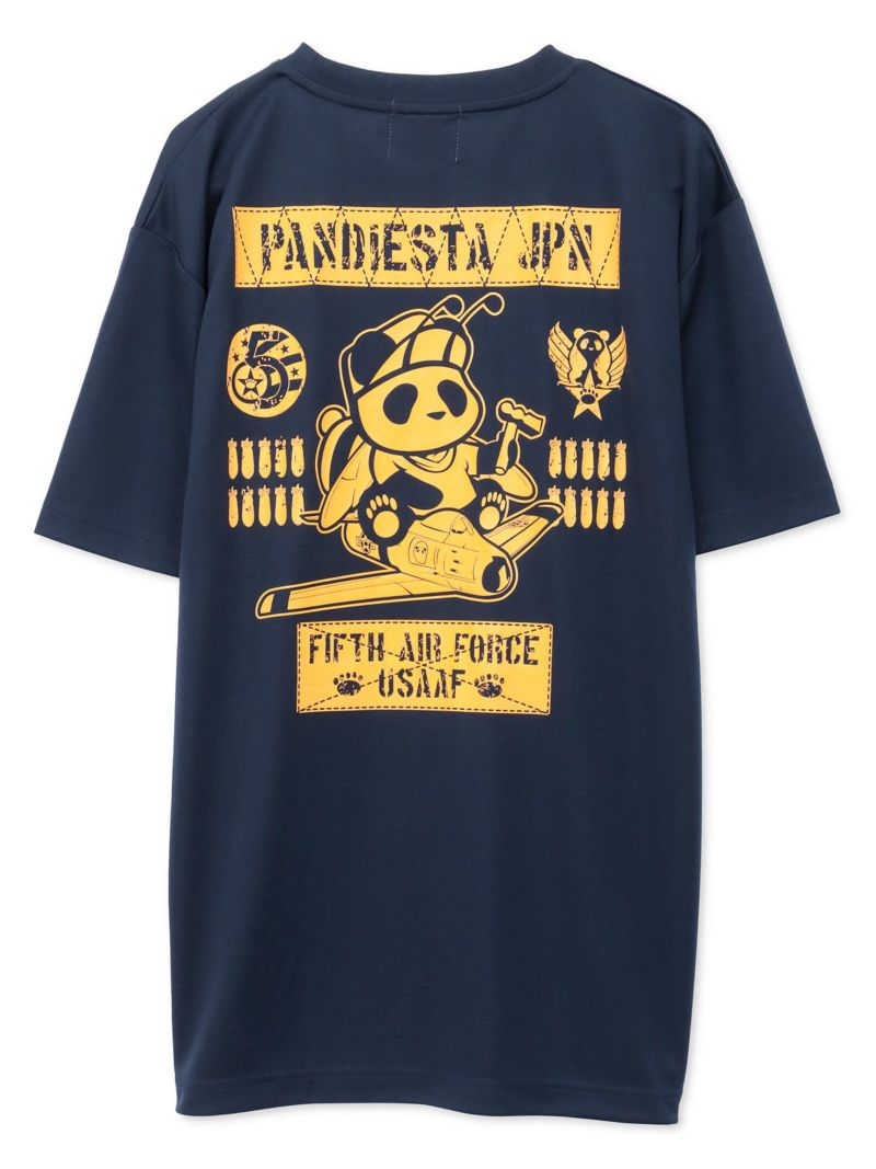 【PANDIESTA JAPAN】“AIR FORCE PANDA”DRYメッシュ素材Tシャツ