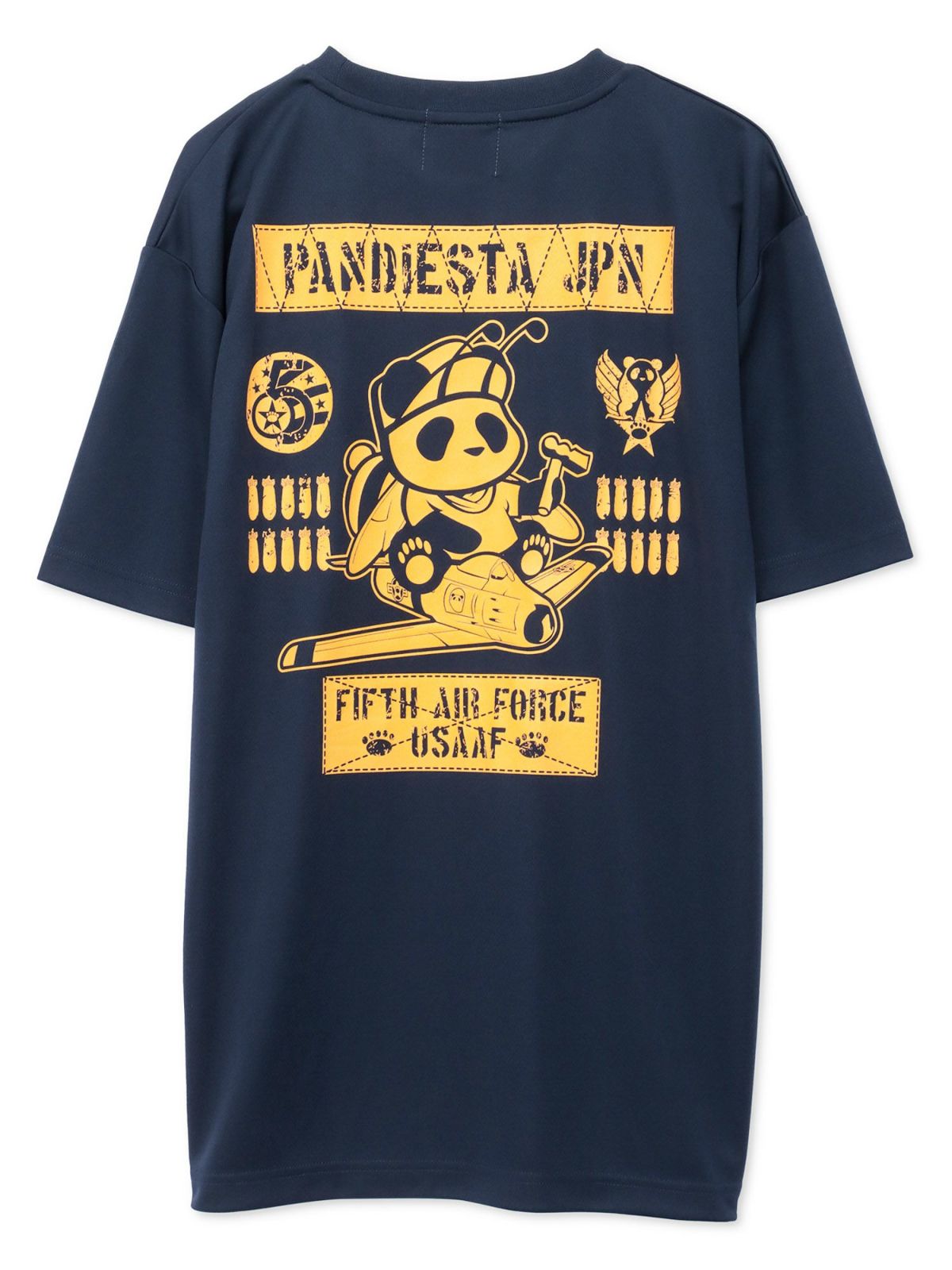 【PANDIESTA JAPAN】“AIR FORCE PANDA”DRYメッシュ素材Tシャツ