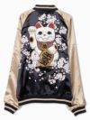 【絡繰魂】“桜招き猫”総刺繍リバーシブルスカジャン