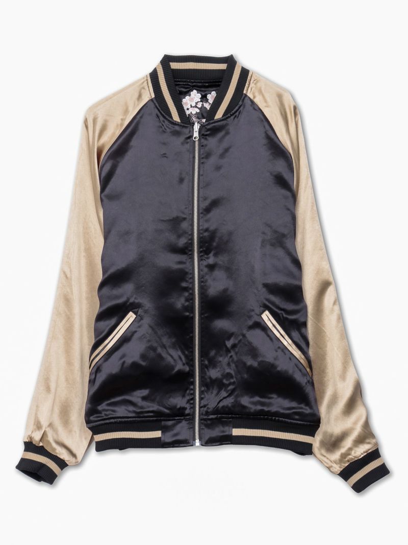 【絡繰魂】“桜招き猫”総刺繍リバーシブルスカジャン