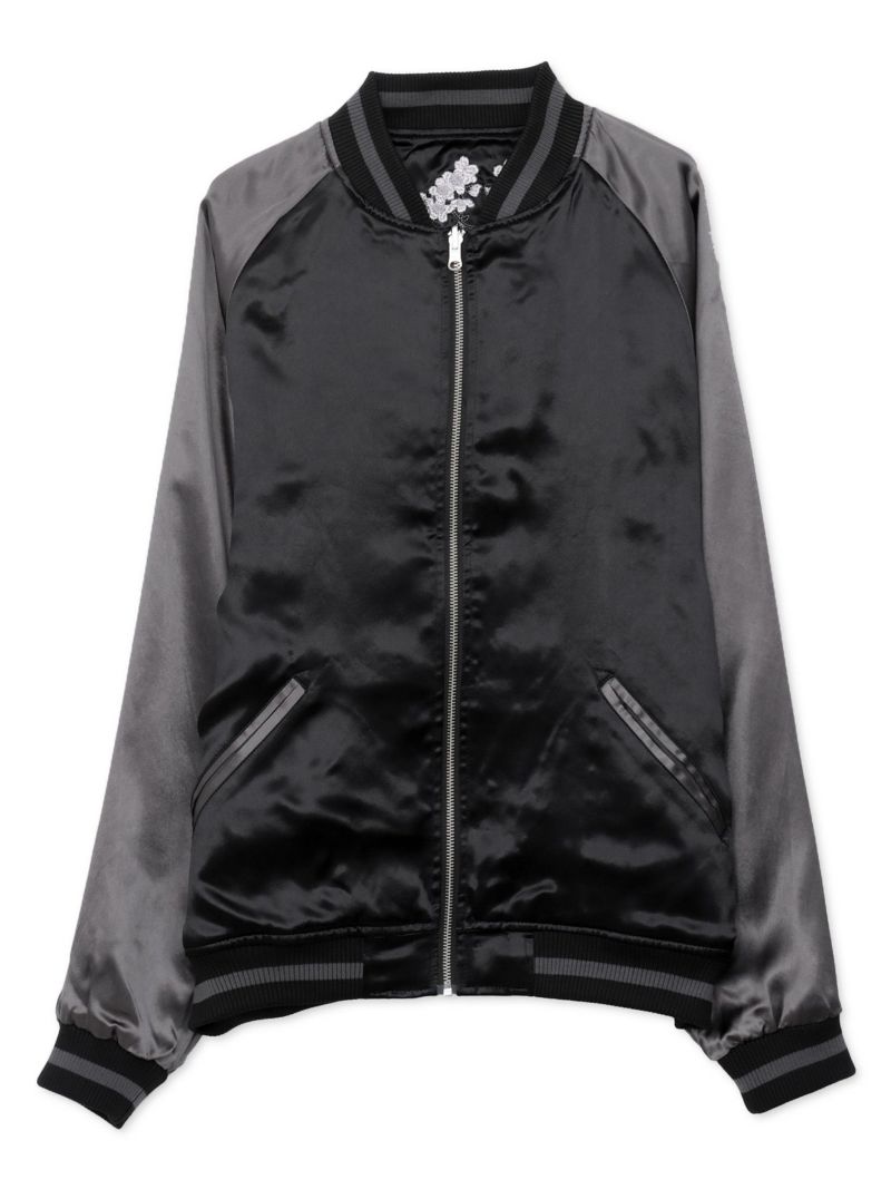 【絡繰魂】“桜招き猫”総刺繍リバーシブルスカジャン