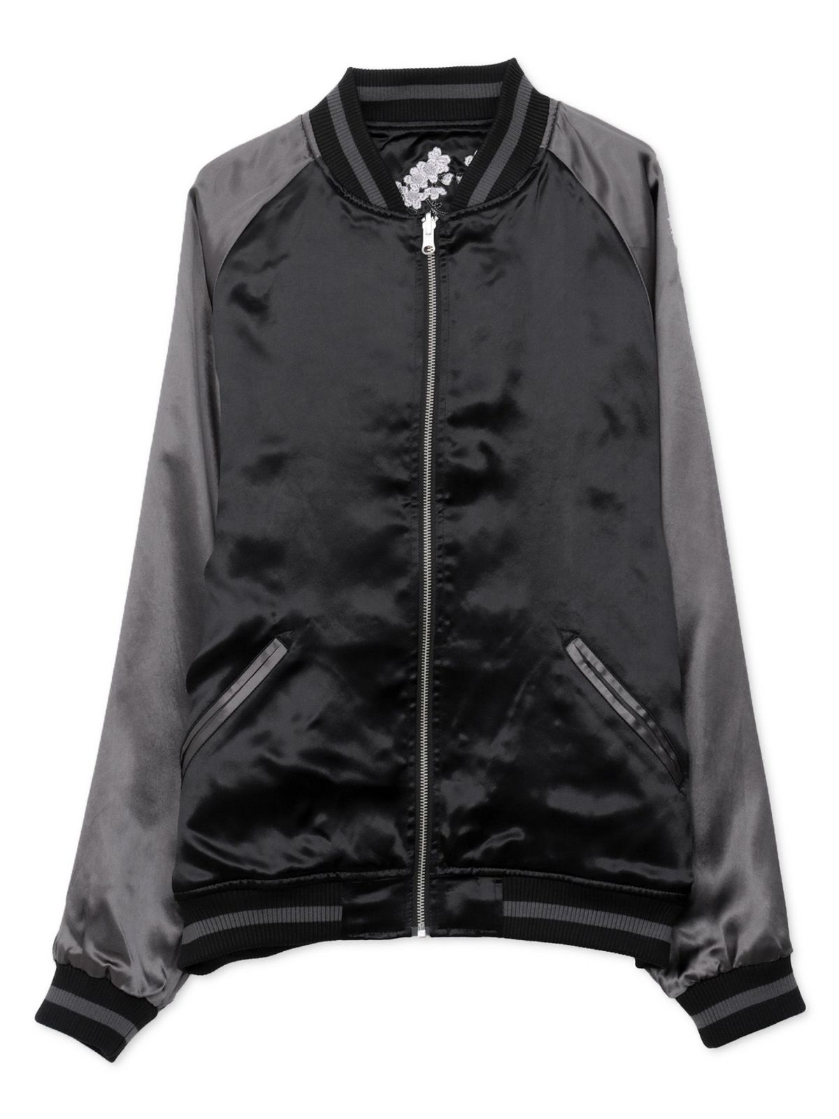 【絡繰魂】“桜招き猫”総刺繍リバーシブルスカジャン