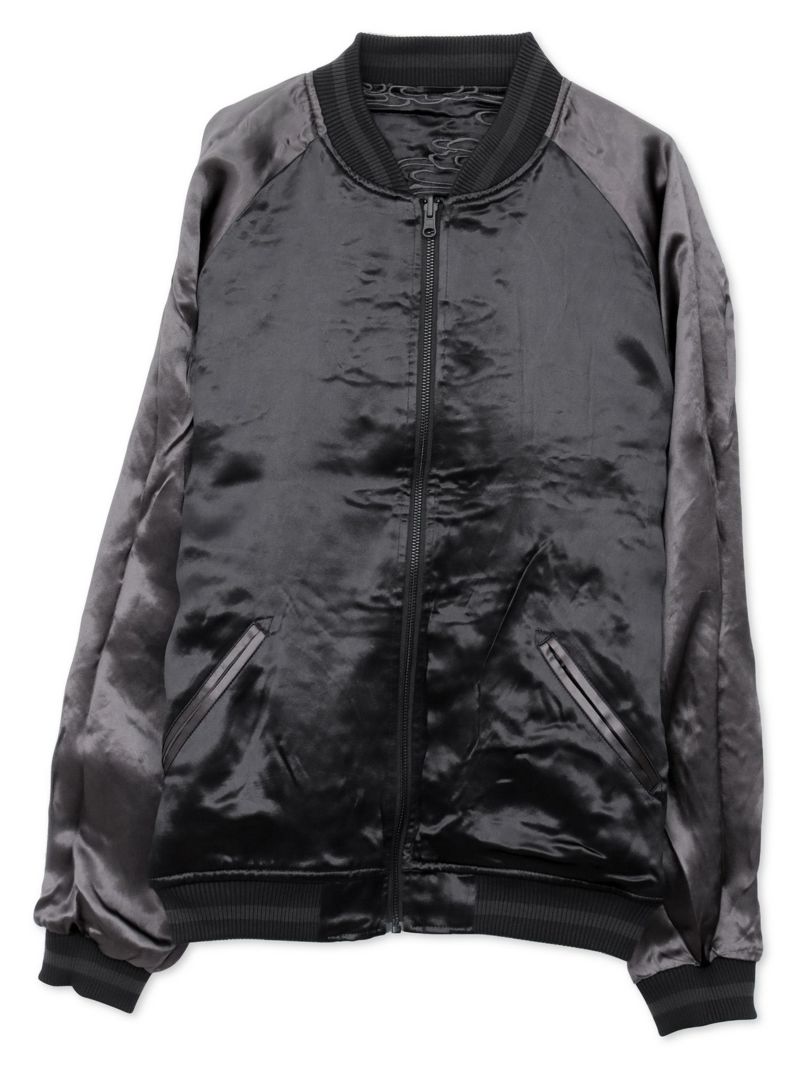 【絡繰魂・漆】“漆の梟”総刺繍リバーシブルスカジャン