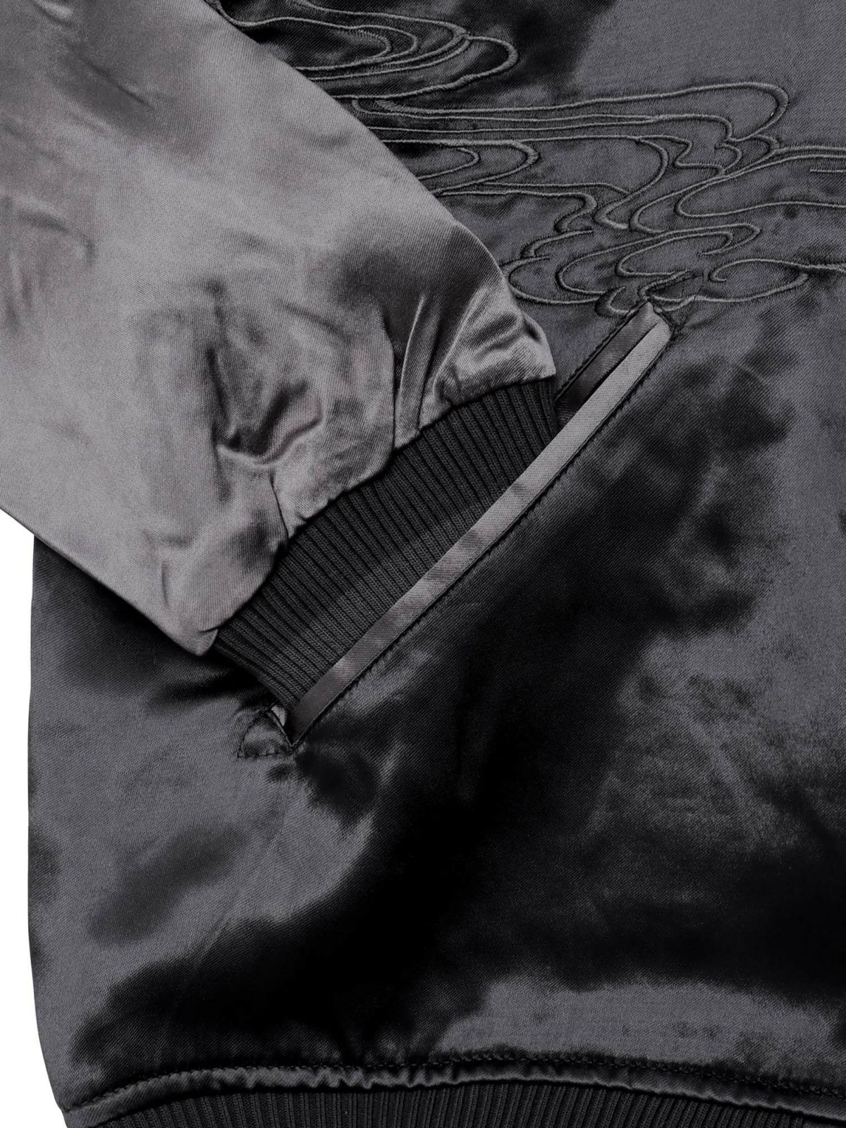 【絡繰魂・漆】“漆の梟”総刺繍リバーシブルスカジャン