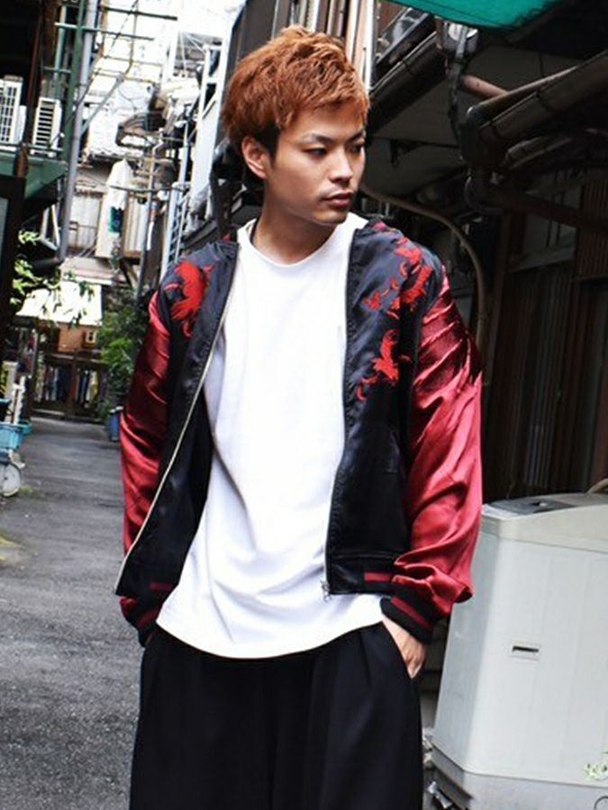 【DAKU】“カラス”総刺繍リバーシブルスカジャン