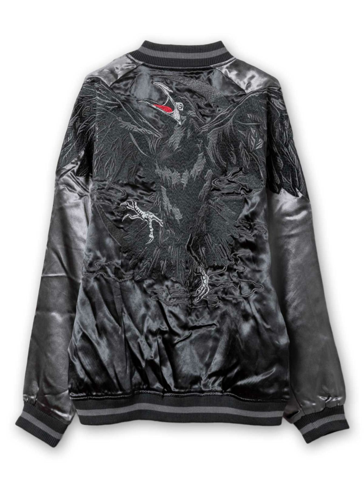 【DAKU】“カラス”総刺繍リバーシブルスカジャン